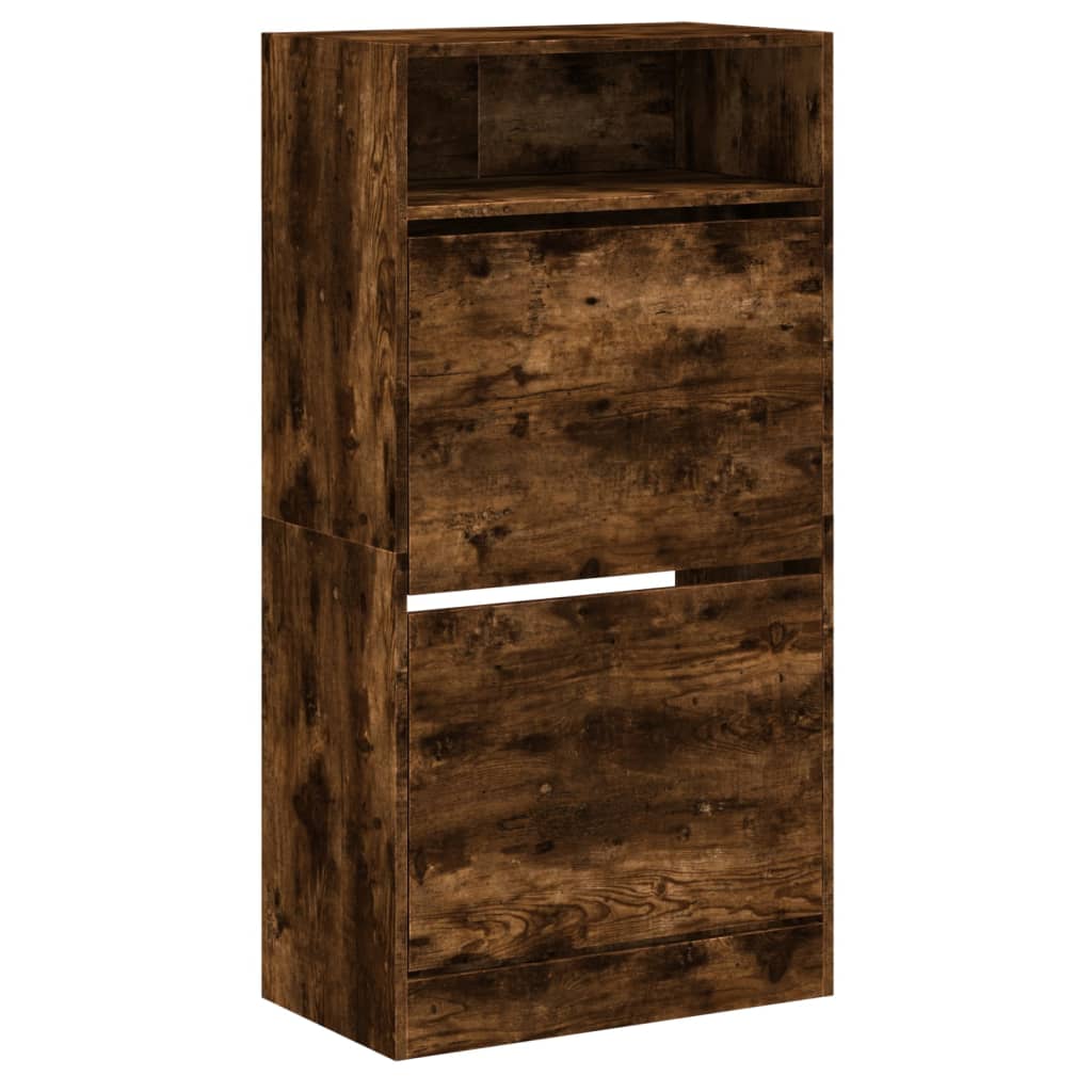 Schuhschrank Räuchereiche 60x34x116 cm Holzwerkstoff - Premium Schuhregale & -schränke - Just €113.60! Shop now at homesales4u