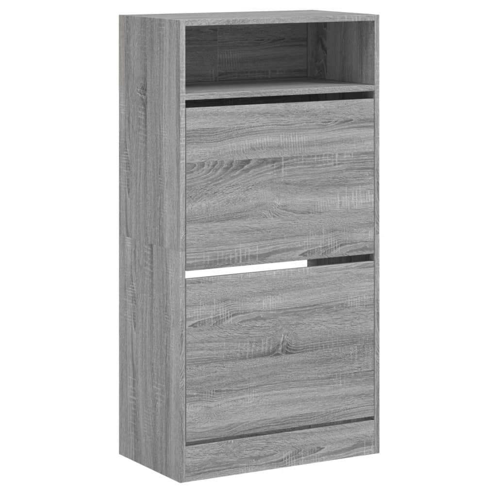 Schuhschrank Grau Sonoma 60x34x116 cm Holzwerkstoff - Premium Schuhregale & -schränke - Just €108.74! Shop now at homesales4u