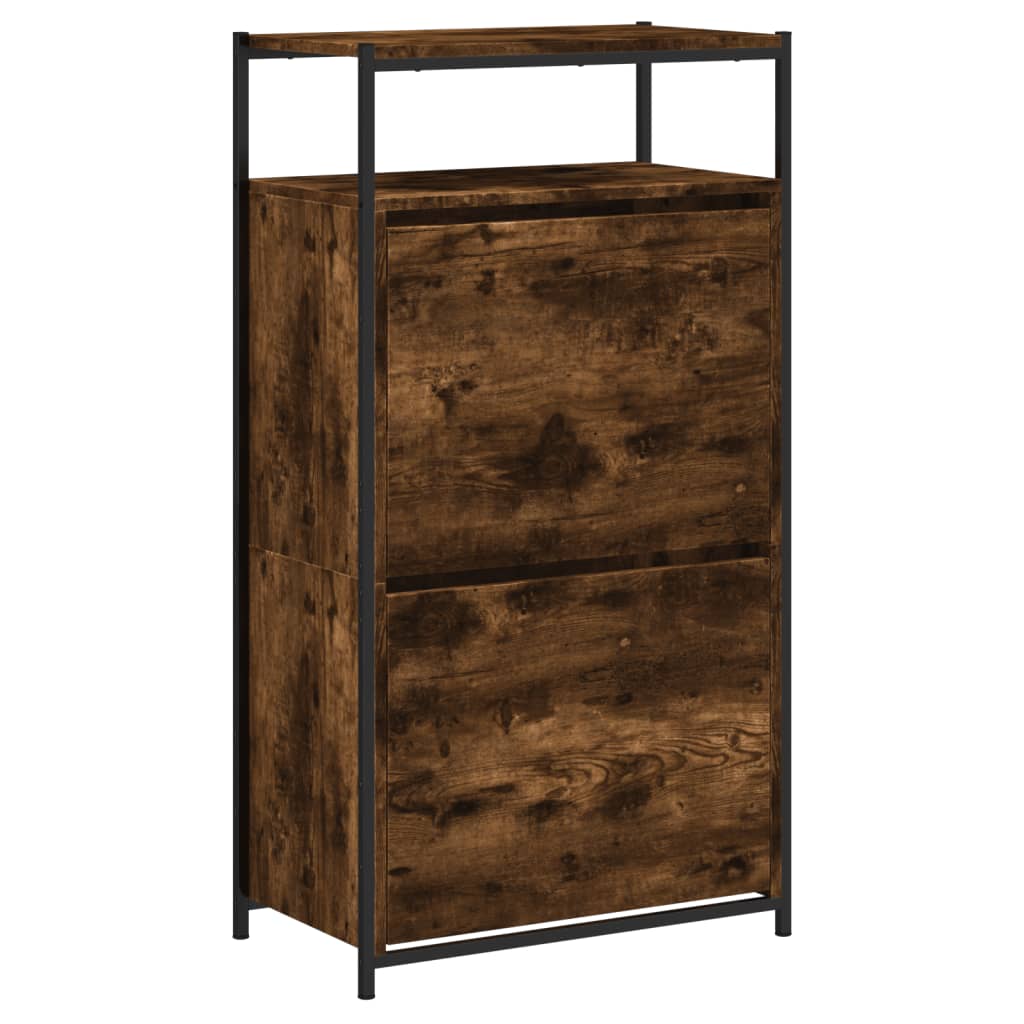 Schuhschrank Räuchereiche 60x34x112 cm Holzwerkstoff - Premium Schuhregale & -schränke - Just €113! Shop now at homesales4u