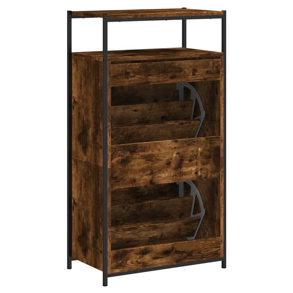 Schuhschrank Räuchereiche 60x34x112 cm Holzwerkstoff - Premium Schuhregale & -schränke - Just €113! Shop now at homesales4u