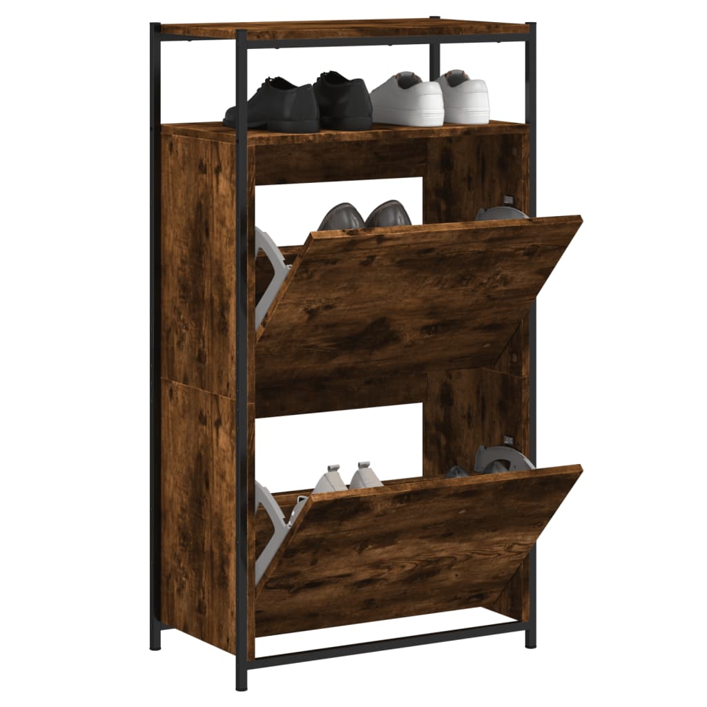 Schuhschrank Räuchereiche 60x34x112 cm Holzwerkstoff - Premium Schuhregale & -schränke - Just €113! Shop now at homesales4u