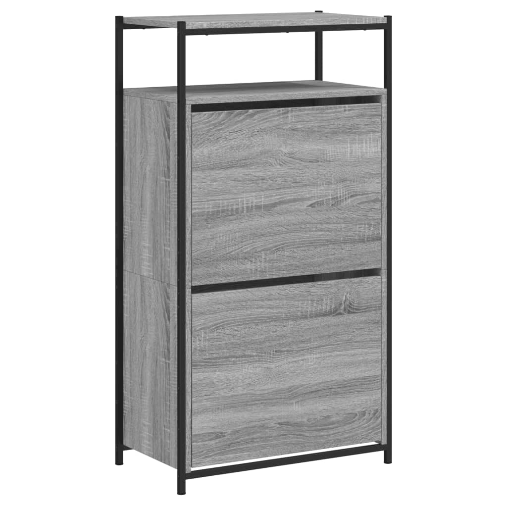 Schuhschrank Grau Sonoma 60x34x112 cm Holzwerkstoff - Premium Schuhregale & -schränke - Just €114.29! Shop now at homesales4u