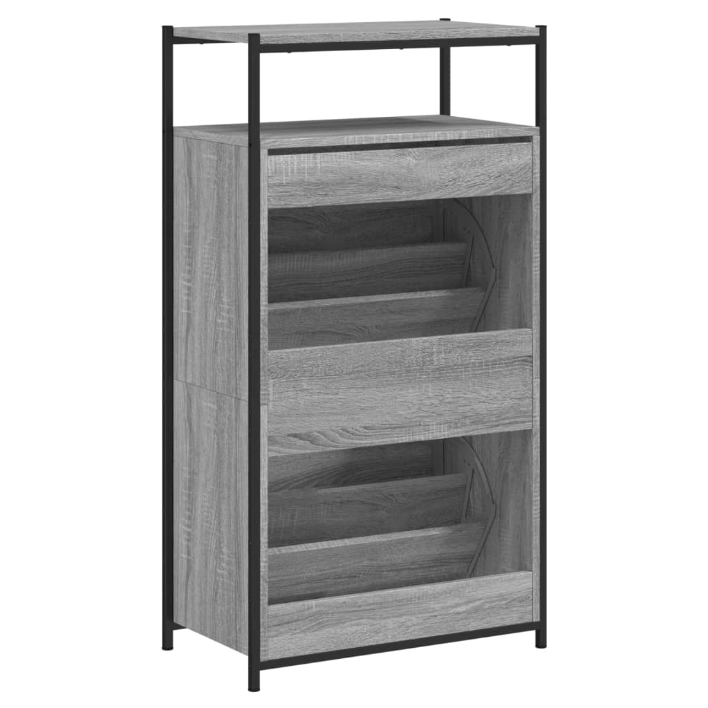 Schuhschrank Grau Sonoma 60x34x112 cm Holzwerkstoff - Premium Schuhregale & -schränke - Just €114.29! Shop now at homesales4u