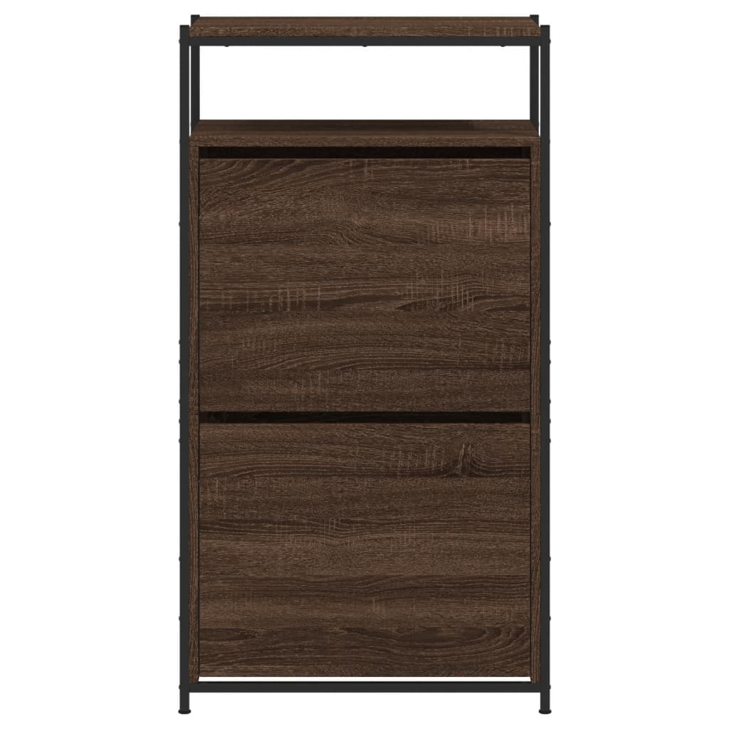 Schuhschrank Braun Eichen-Optik 60x34x112 cm Holzwerkstoff - Premium Schuhregale & -schränke - Just €126.37! Shop now at homesales4u