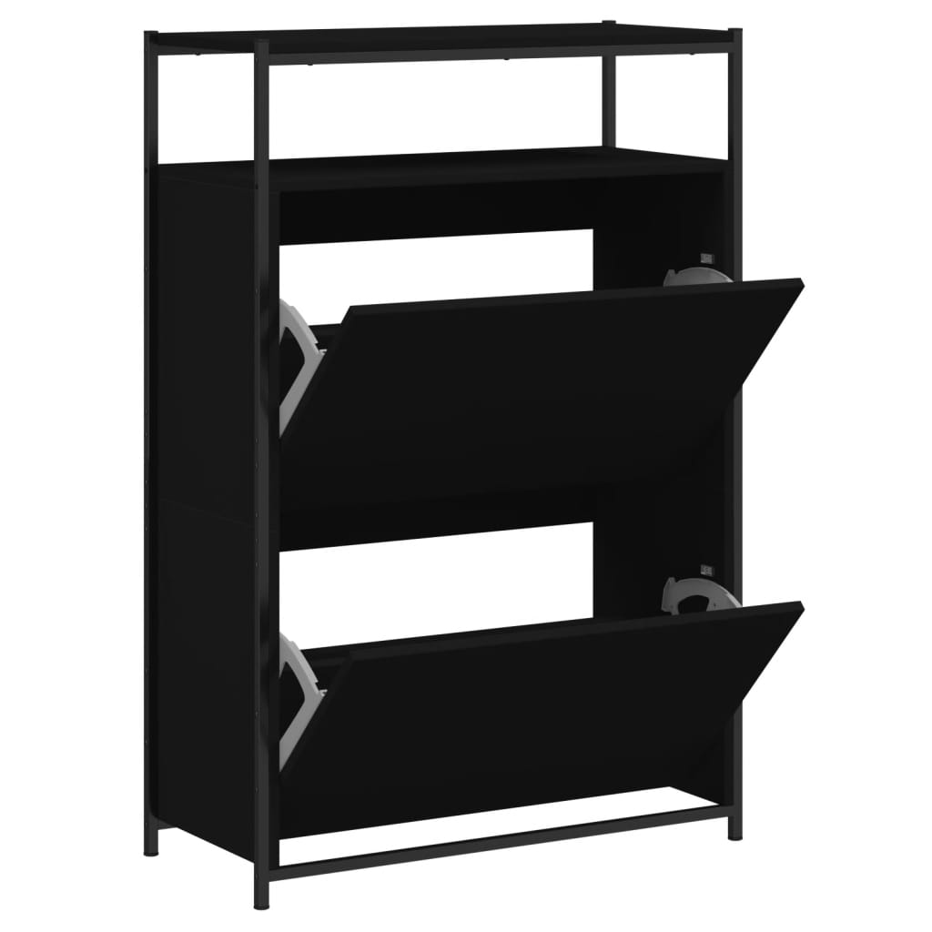 Schuhschrank Schwarz 75x34x112 cm Holzwerkstoff - Premium Schuhregale & -schränke - Just €132.11! Shop now at homesales4u