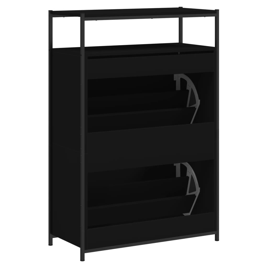 Schuhschrank Schwarz 75x34x112 cm Holzwerkstoff - Premium Schuhregale & -schränke - Just €132.11! Shop now at homesales4u