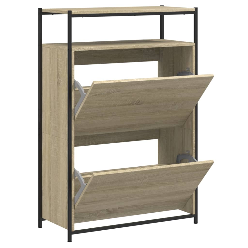 Schuhschrank Sonoma-Eiche 75x34x112 cm Holzwerkstoff - Premium Schuhregale & -schränke - Just €117.06! Shop now at homesales4u