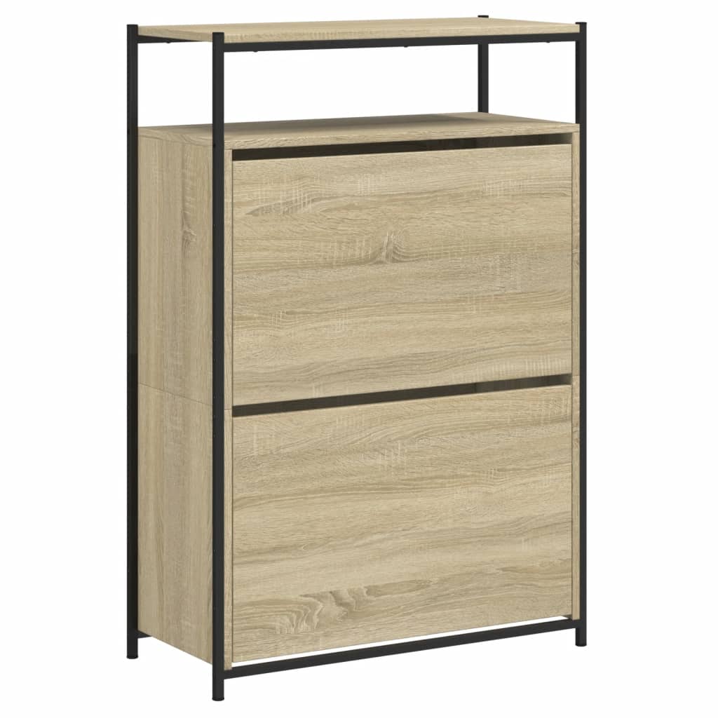 Schuhschrank Sonoma-Eiche 75x34x112 cm Holzwerkstoff - Premium Schuhregale & -schränke - Just €117.06! Shop now at homesales4u
