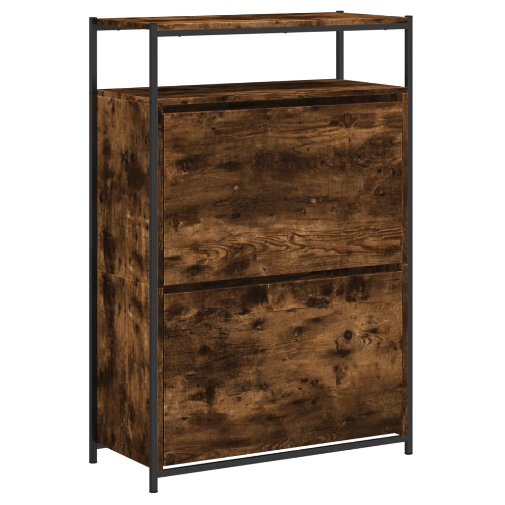 Schuhschrank Räuchereiche 75x34x112 cm Holzwerkstoff - Premium Schuhregale & -schränke - Just €119.20! Shop now at homesales4u