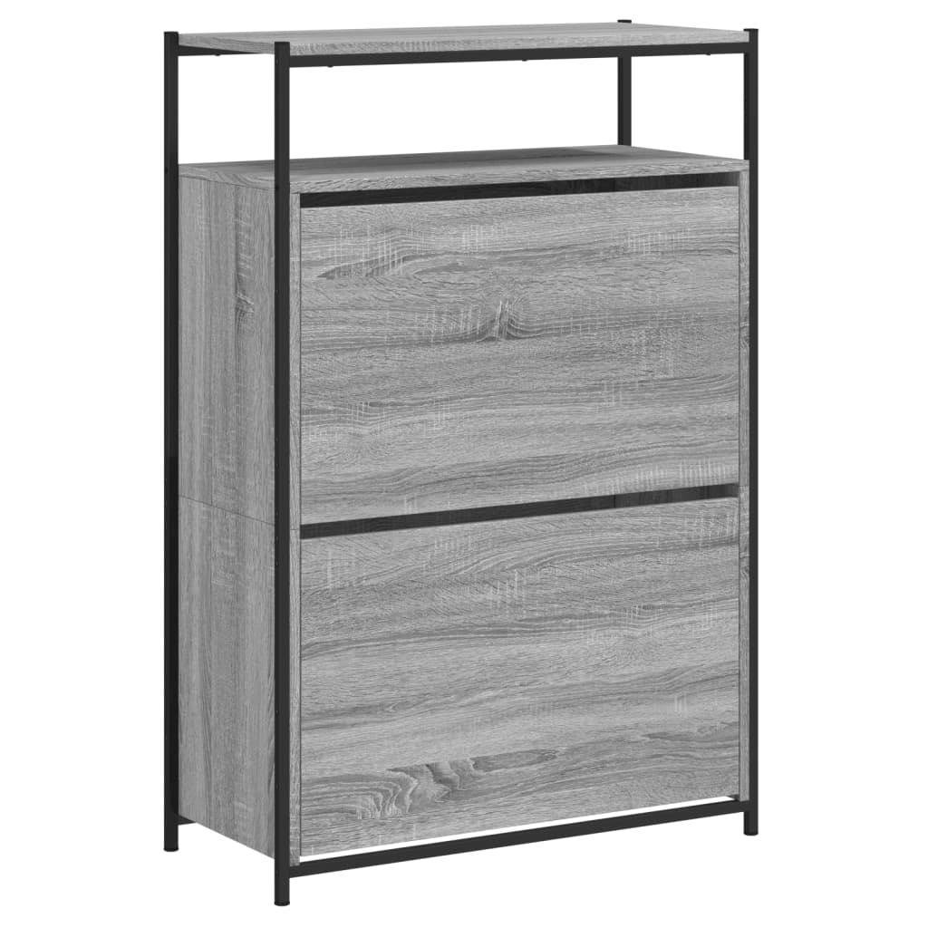 Schuhschrank Grau Sonoma 75x34x112 cm Holzwerkstoff - Premium Schuhregale & -schränke - Just €116.98! Shop now at homesales4u