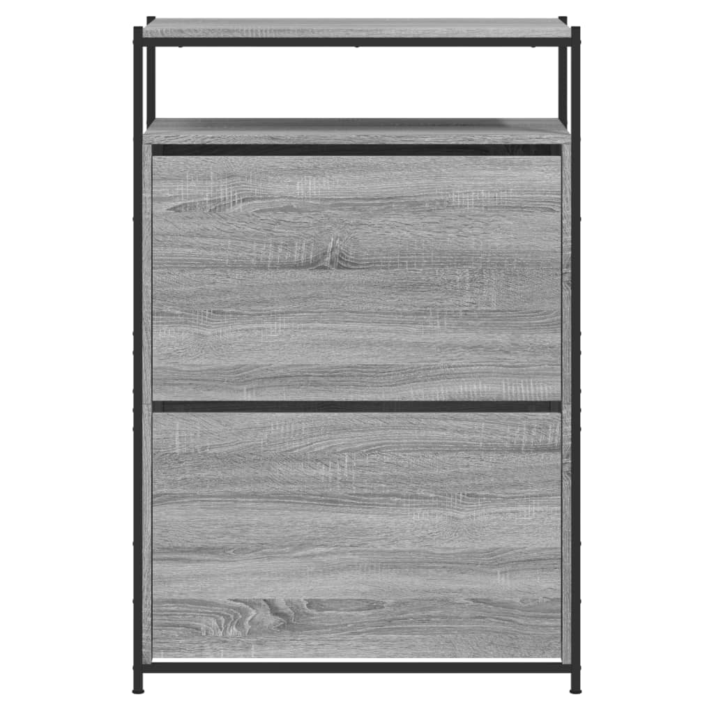 Schuhschrank Grau Sonoma 75x34x112 cm Holzwerkstoff - Premium Schuhregale & -schränke - Just €116.98! Shop now at homesales4u