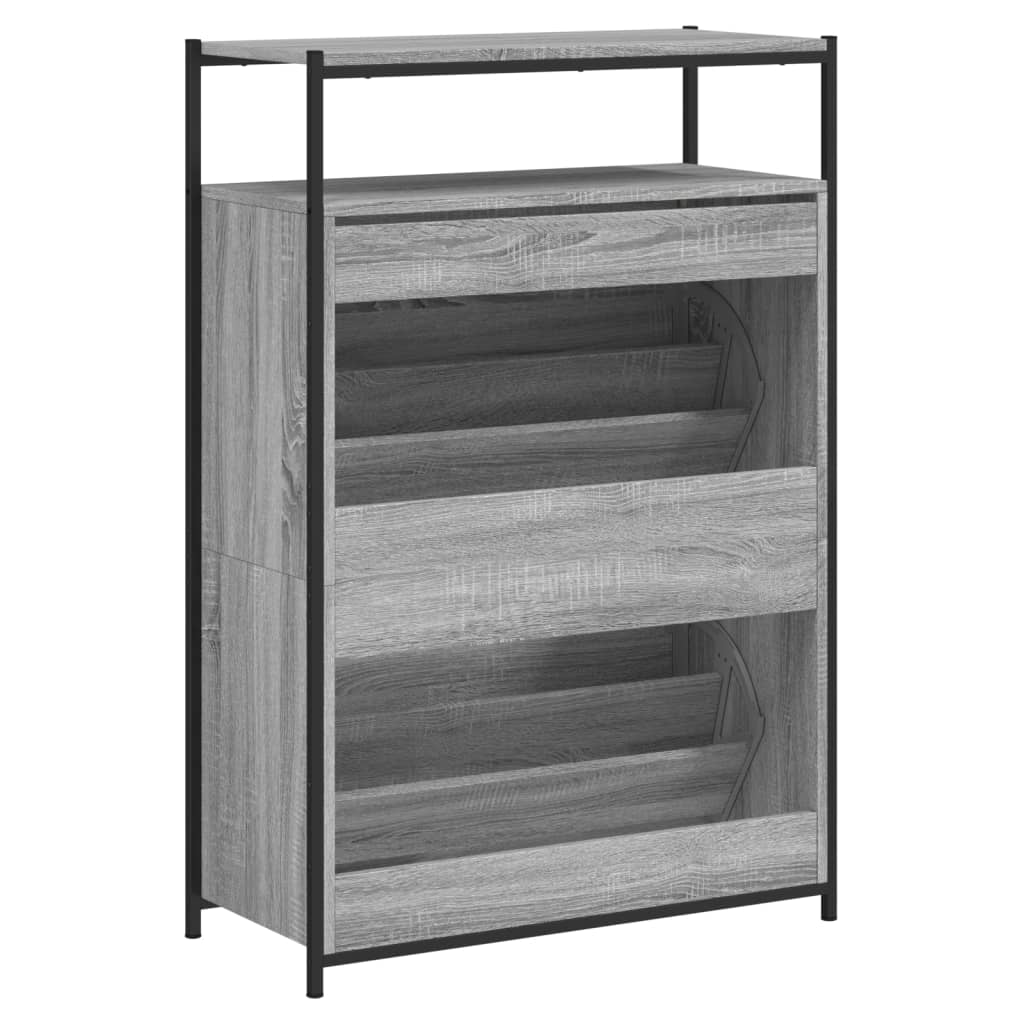 Schuhschrank Grau Sonoma 75x34x112 cm Holzwerkstoff - Premium Schuhregale & -schränke - Just €116.98! Shop now at homesales4u