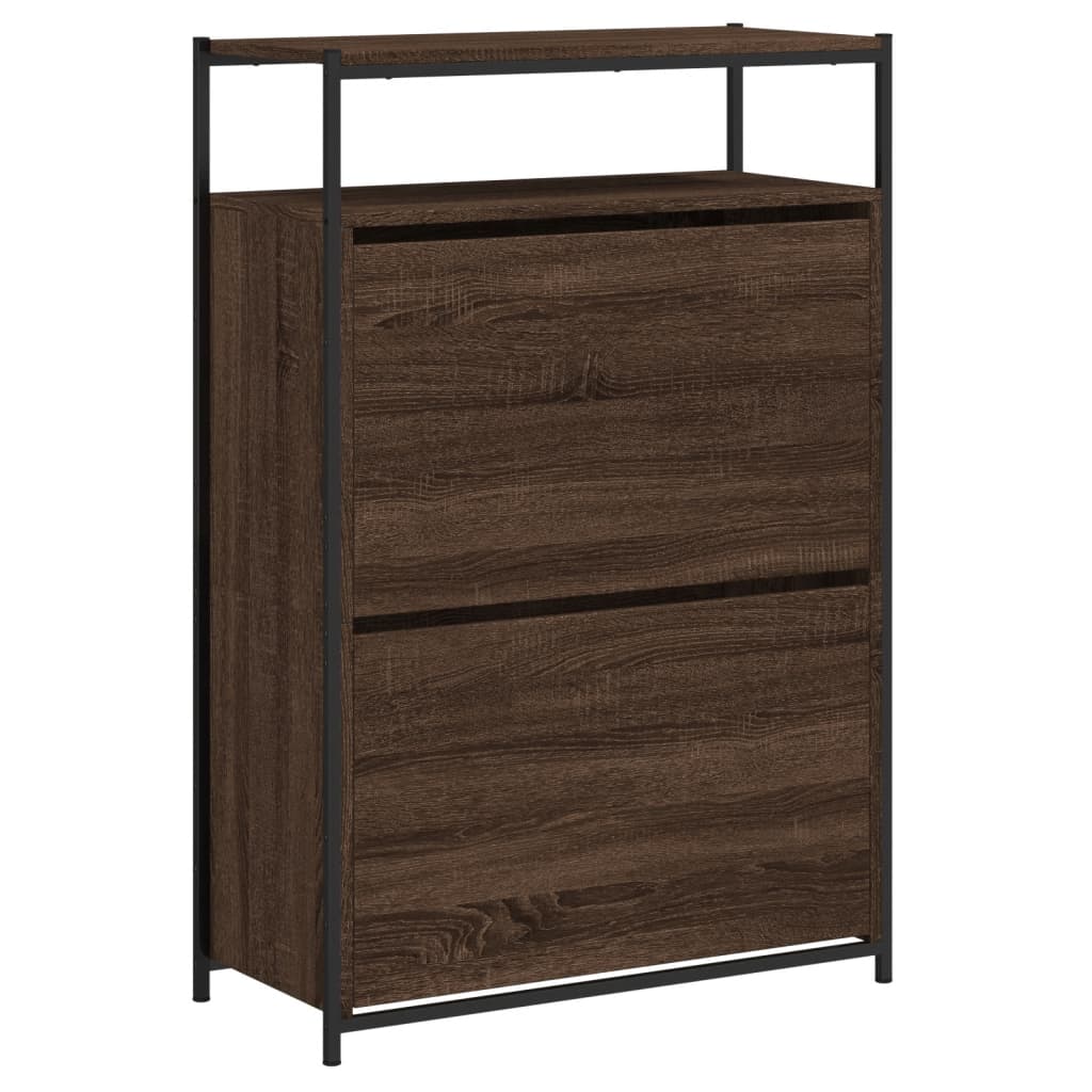 Schuhschrank Braun Eichen-Optik 75x34x112 cm Holzwerkstoff - Premium Schuhregale & -schränke - Just €106.49! Shop now at homesales4u