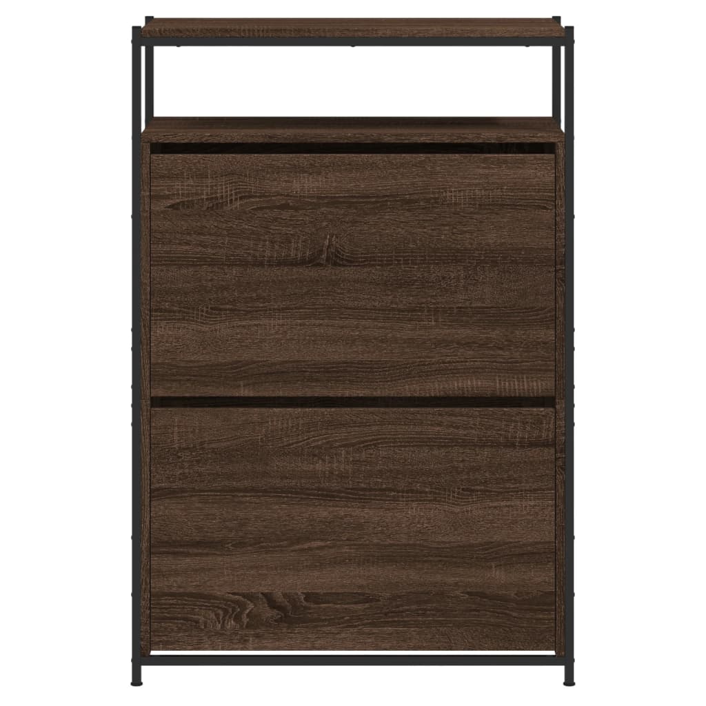 Schuhschrank Braun Eichen-Optik 75x34x112 cm Holzwerkstoff - Premium Schuhregale & -schränke - Just €106.49! Shop now at homesales4u
