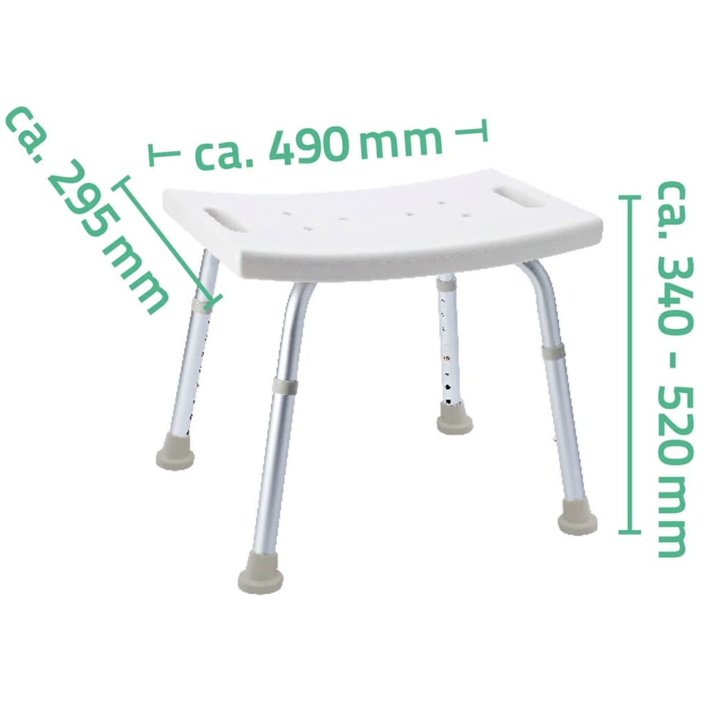 Duschhocker Weiß 150 kg A00601101 - Premium Duschbänke & -sitze  - Just €112.66! Shop now at homesales4u