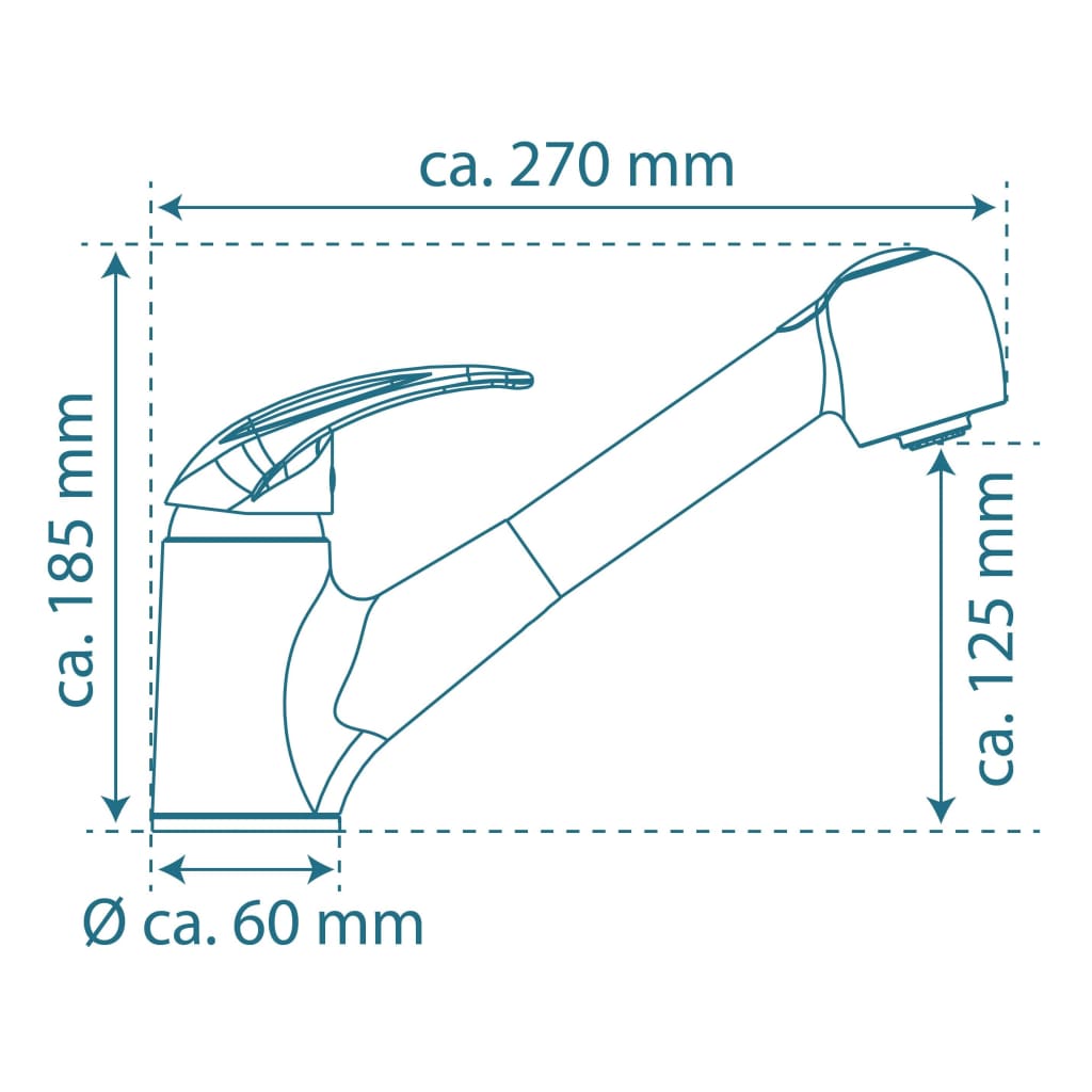 SCHÜTTE Spültischarmatur mit Ausziehbarer Brause ALBATROS Chrom - Premium Armaturen  - Just €134.49! Shop now at homesales4u