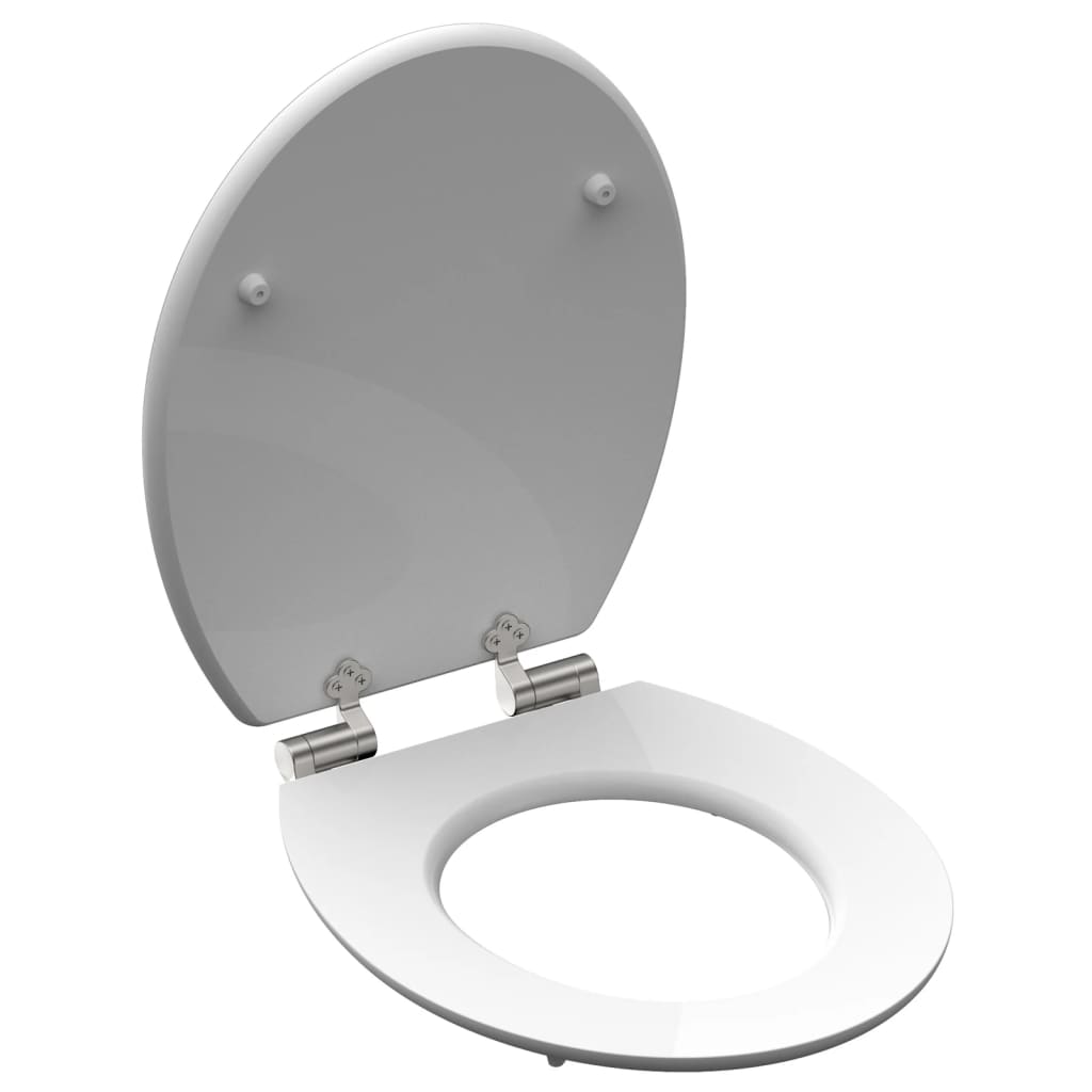 SCHÜTTE WC-Sitz mit Absenkautomatik GREY STEEL Hochglanz MDF - Premium Toilettensitze  - Just €83.87! Shop now at homesales4u