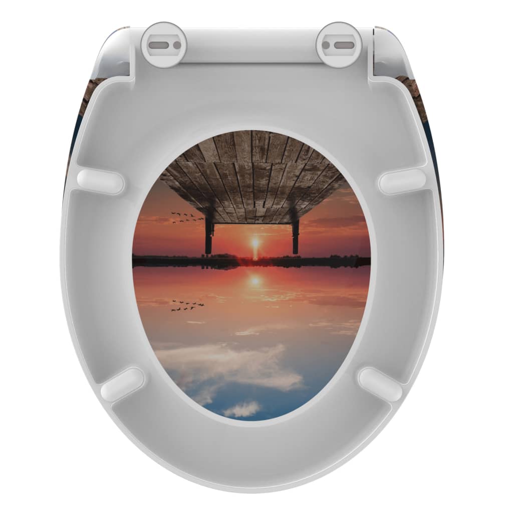SCHÜTTE WC-Sitz mit Absenkautomatik Schnellverschluss SUNSET SKY - Premium Toilettensitze  - Just €60.16! Shop now at homesales4u