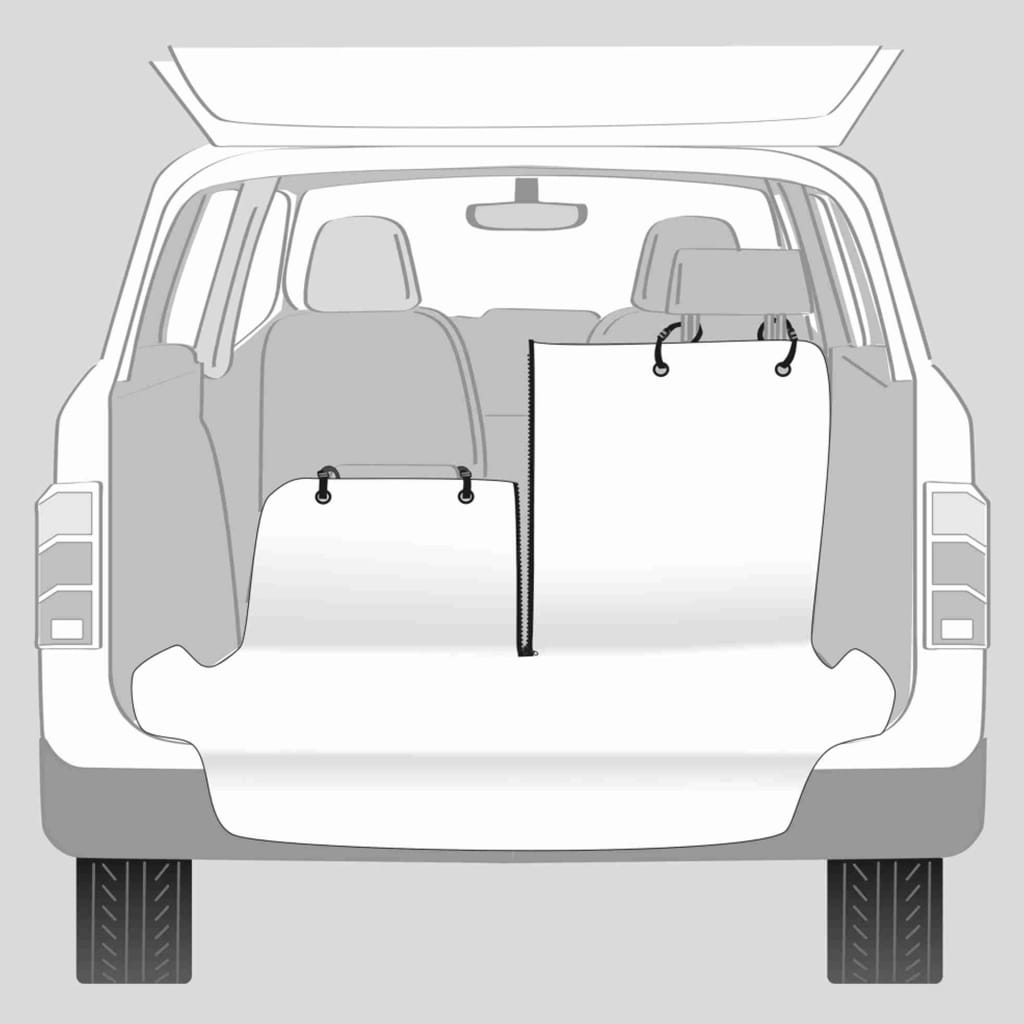 Kofferraumschutzdecke mit Stoßstangenschutz Beige und Schwarz - Premium Transportboxen & -taschen  - Just €30.58! Shop now at homesales4u
