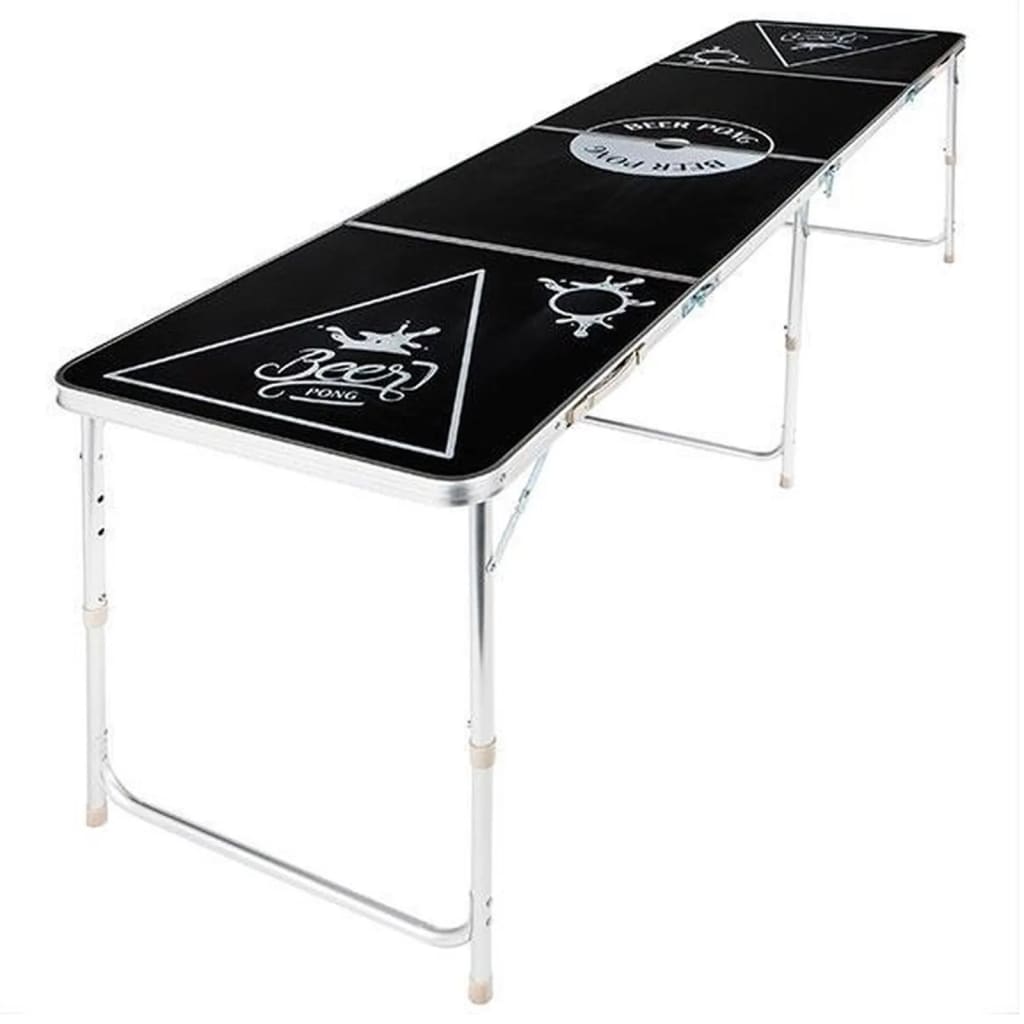 Beer-Pong-Klapptisch Höhenverstellbar Schwarz - Premium Bierpong-Tische  - Just €130.88! Shop now at homesales4u