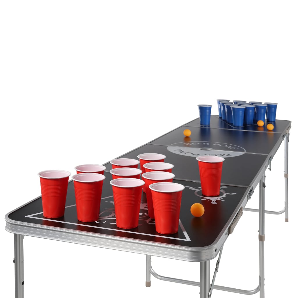 Beer-Pong-Klapptisch Höhenverstellbar Schwarz - Premium Bierpong-Tische  - Just €130.88! Shop now at homesales4u