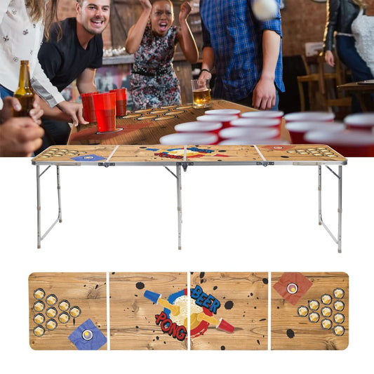 Beer-Pong-Klapptisch 240x60x55 cm MDF und Aluminium - Premium Multispieltische  - Just €164.95! Shop now at homesales4u