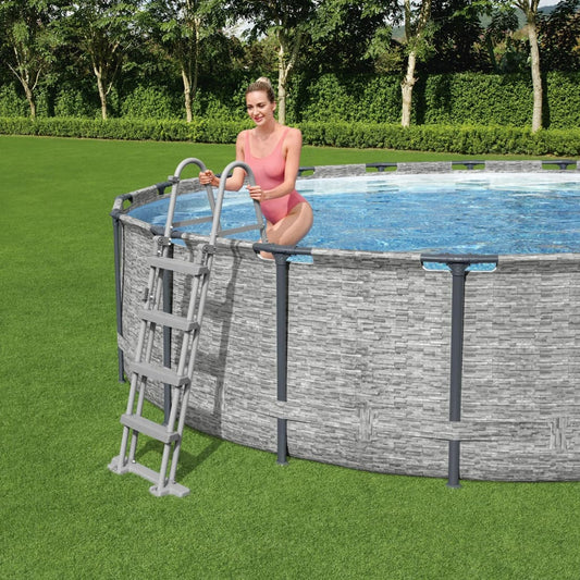 Flowclear 4-stufige Sicherheitsleiter 122 cm - Premium Pool-Lleiter, -treppen & -rampen  - Just €130.07! Shop now at homesales4u