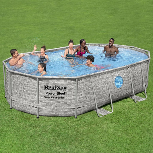 Power Steel Pool-Set 488x305x107 cm - Premium Pools  - Just €1177.68! Shop now at homesales4u