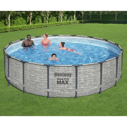 Power Steel Swimming Pool Rund 488x122 cm - Premium Pools  - Just €798.97! Shop now at homesales4u
