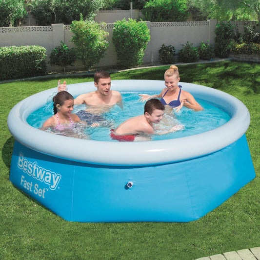 Fast Set Aufblasbarer Swimmingpool Rund 244x66 cm 57265 - Premium Pools  - Just €50.42! Shop now at homesales4u