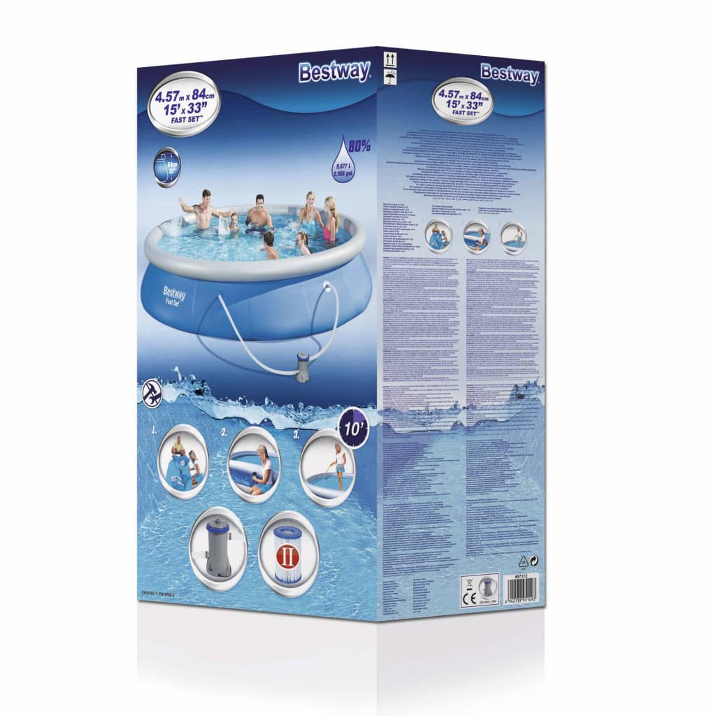Swimmingpool-Set Fast Set 457x84 cm 57321 - Premium Pools  - Just €194.93! Shop now at homesales4u