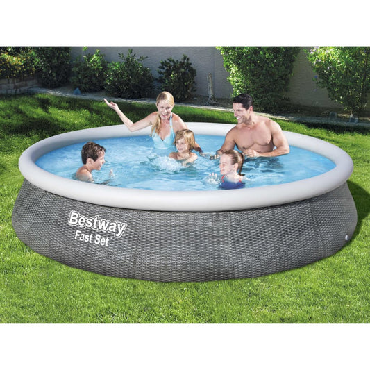 Fast Set Aufblasbares Pool-Set mit Pumpe 396x84 cm - Premium Pools  - Just €159.54! Shop now at homesales4u