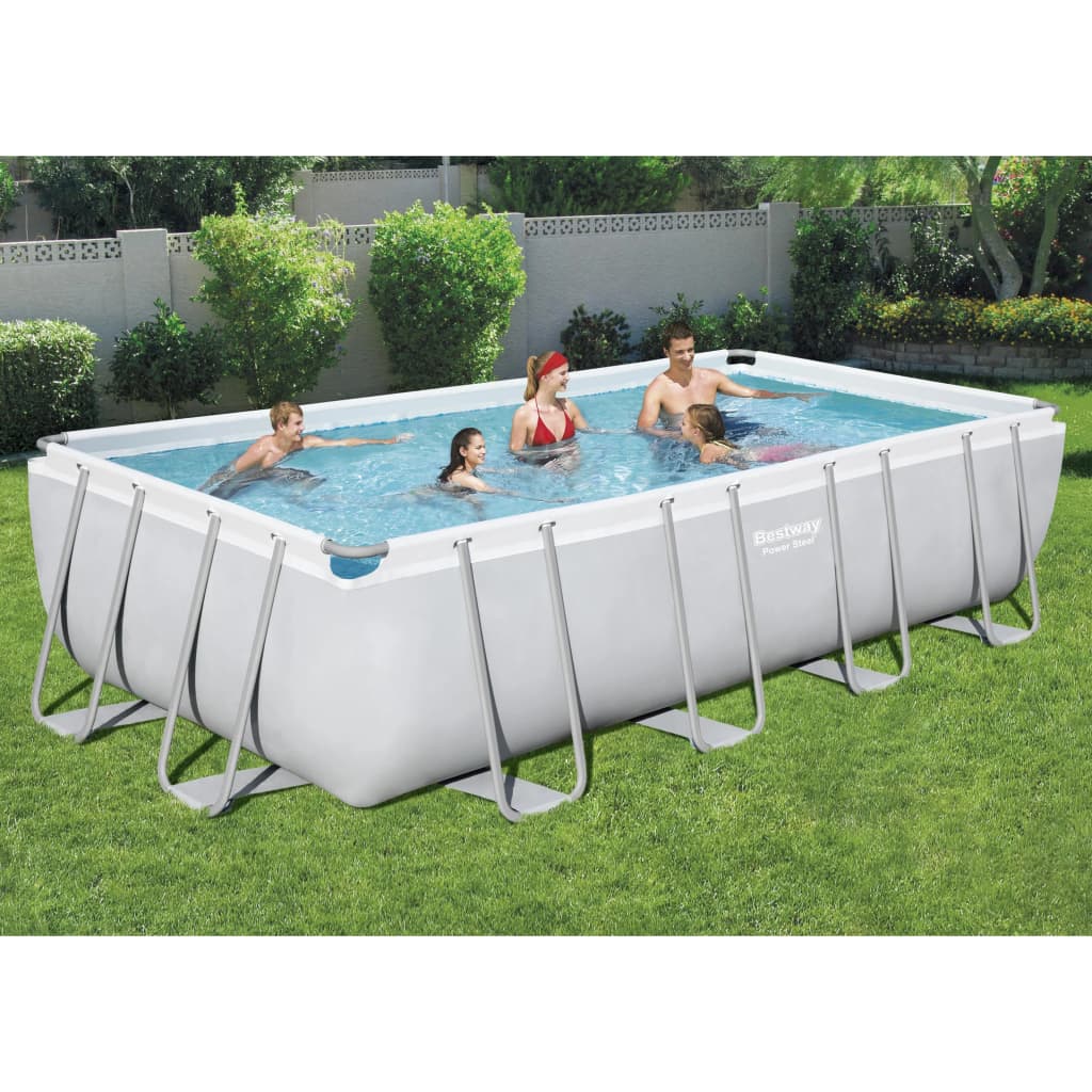Power Steel Swimmingpool-Set Rechteckig 549x274x122 cm - Premium Pools  - Just €1096.56! Shop now at homesales4u