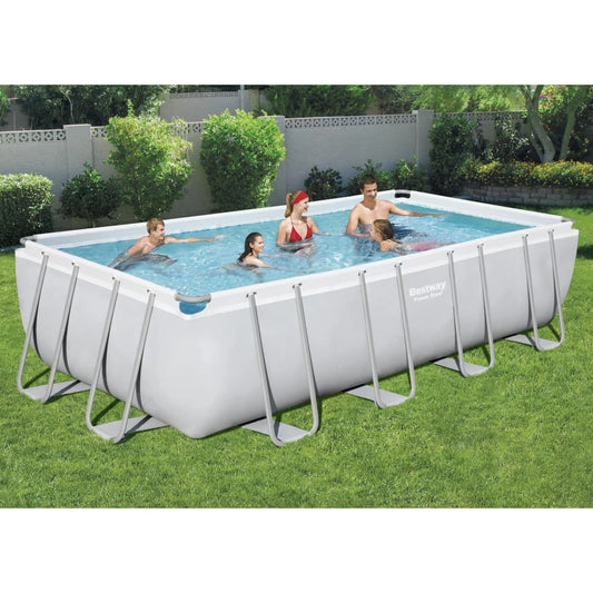 Power Steel Swimmingpool-Set Rechteckig 549x274x122 cm - Premium Pools  - Just €1096.56! Shop now at homesales4u