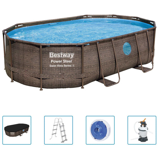 Power Steel Pool-Set 488x305x107 cm - Premium Pools  - Just €1262.72! Shop now at homesales4u