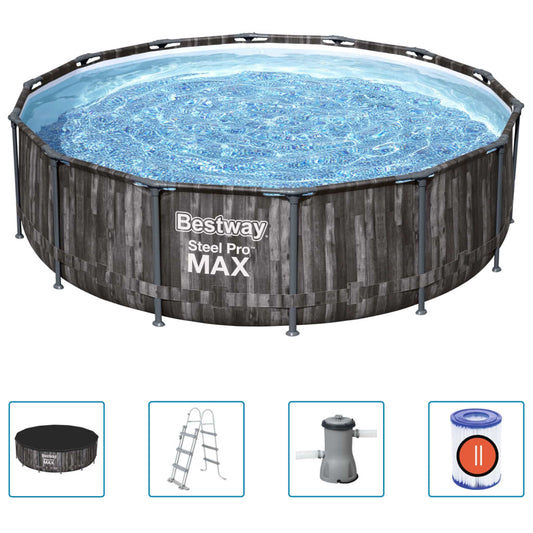 Steel Pro MAX Swimmingpool-Set Rund 427x107 cm - Premium Pools  - Just €738.61! Shop now at homesales4u