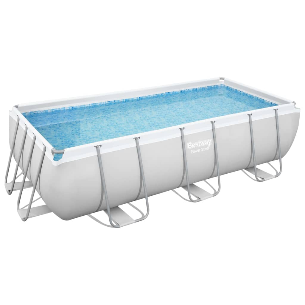 Power Steel Pool-Set Rechteckig 404x201x100 cm - Premium Pools  - Just €630.77! Shop now at homesales4u