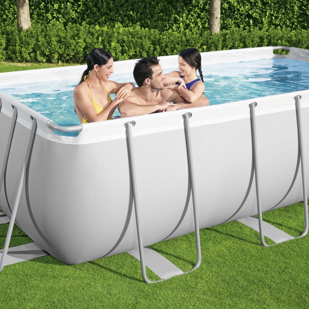Power Steel Pool-Set Rechteckig 404x201x100 cm - Premium Pools  - Just €630.77! Shop now at homesales4u