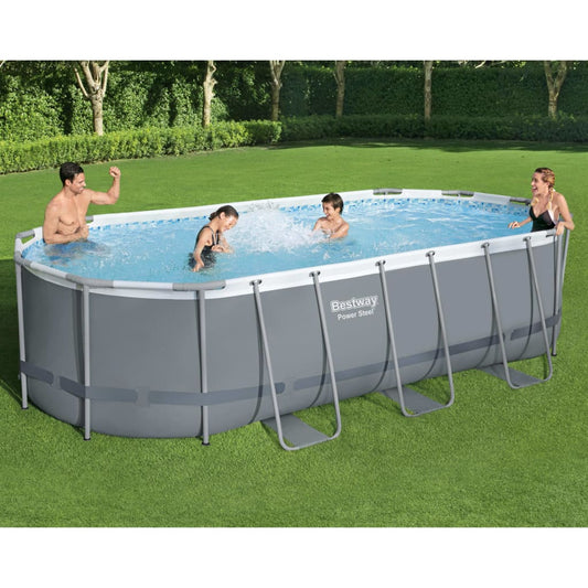 Power Steel Aufstellpool Oval 549x274x122 cm - Premium Pools  - Just €1257.09! Shop now at homesales4u