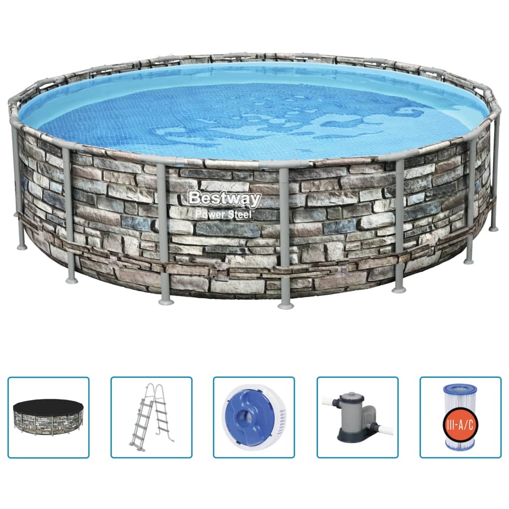 Power Steel Swimmingpool-Set 488x122 cm - Premium Pools  - Just €956.81! Shop now at homesales4u