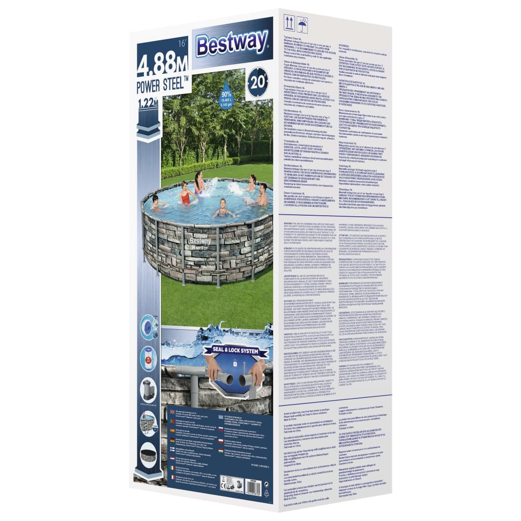 Power Steel Swimmingpool-Set 488x122 cm - Premium Pools  - Just €956.81! Shop now at homesales4u