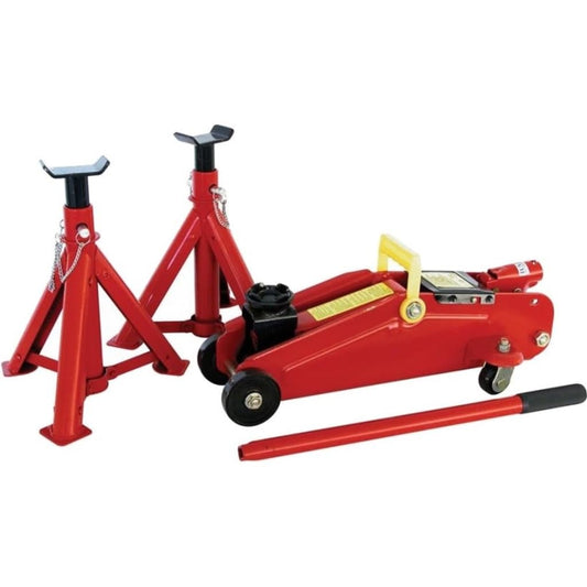Rangierwagenheber und 2 Unterstellböcke 2000 kg Rot - Premium Hydraulikheber & Hubwagen  - Just €156.85! Shop now at homesales4u
