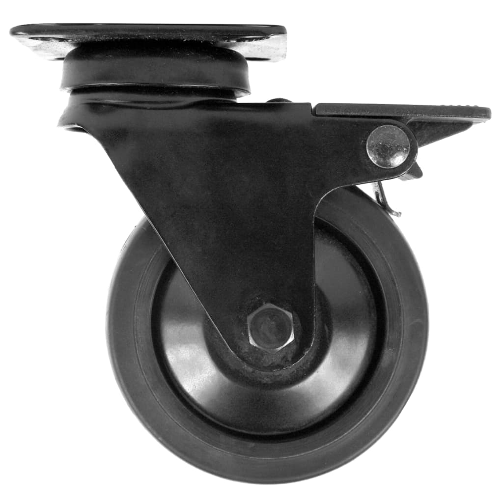 Lenkrolle mit Bremse 75 mm 4 Stk. Schwarz - Premium Materialbeförderung  - Just €55.13! Shop now at homesales4u