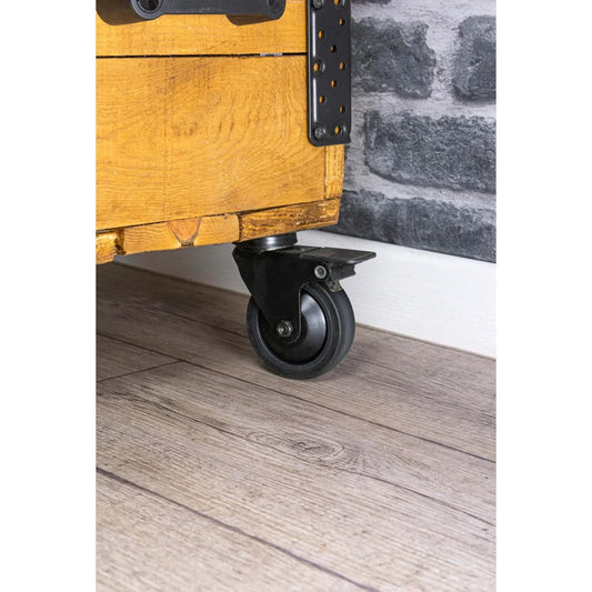 Lenkrolle mit Bremse 75 mm 4 Stk. Schwarz - Premium Materialbeförderung  - Just €55.13! Shop now at homesales4u
