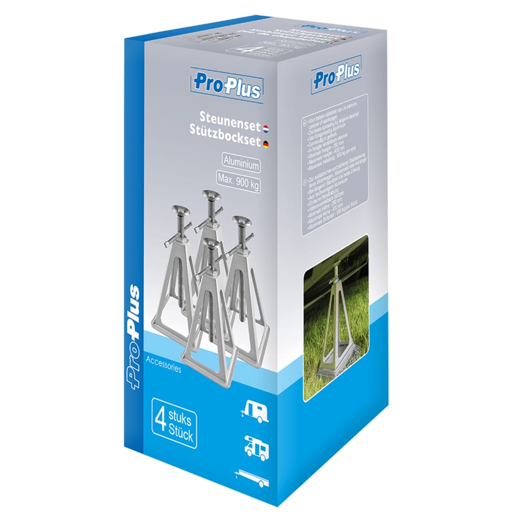 Stützbock-Set Aluminium 4 Stück 360803 - Premium Trailer & Anhänger  - Just €87.12! Shop now at homesales4u
