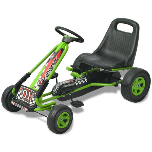 Pedal Go-Kart mit verstellbarem Sitz Grün - Premium Lauflernwagen & Rutsch- & Tretfahrzeuge  - Just €177.88! Shop now at homesales4u