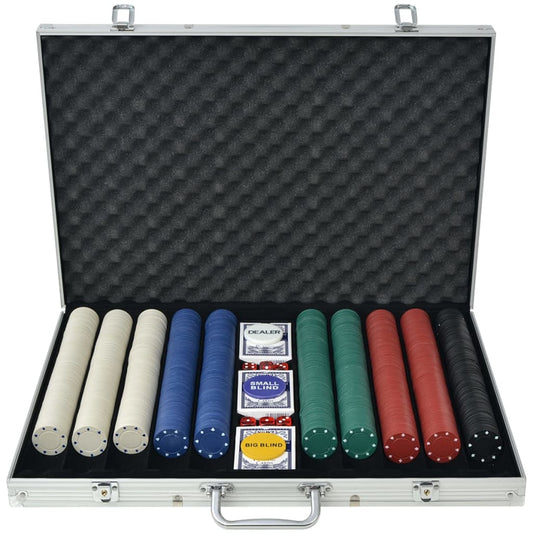 Poker Set mit 1.000 Chips Aluminium - Premium Poker-Spiel-Sets  - Just €76.98! Shop now at homesales4u