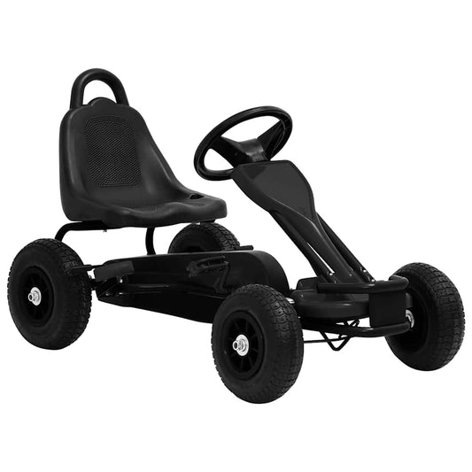 Pedal Go-Kart mit Luftreifen Schwarz - Premium Lauflernwagen & Rutsch- & Tretfahrzeuge  - Just €177.90! Shop now at homesales4u