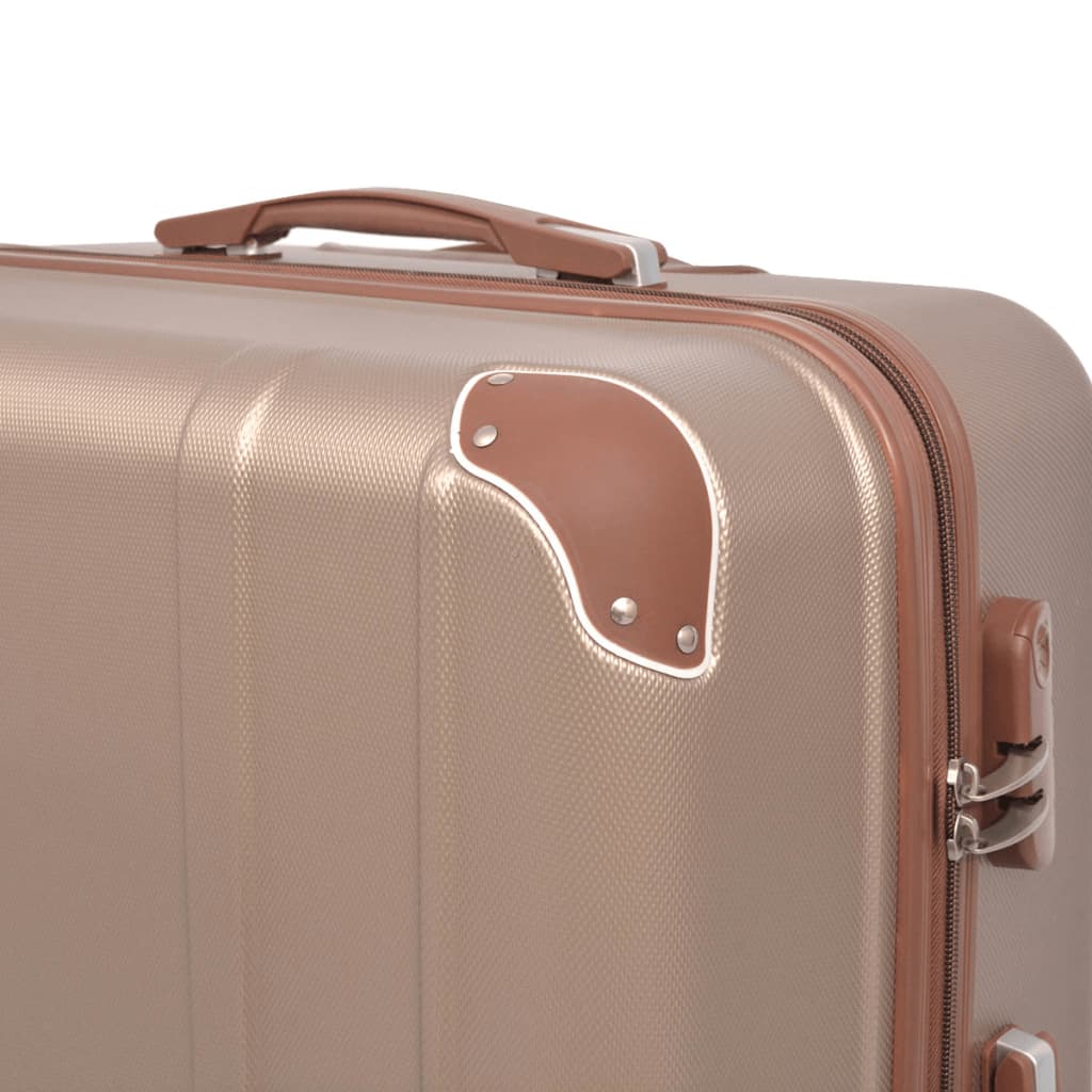 Vierteiliges Hartschalen-Trolley-Set Champagner - Premium Reisekoffer  - Just €168.75! Shop now at homesales4u