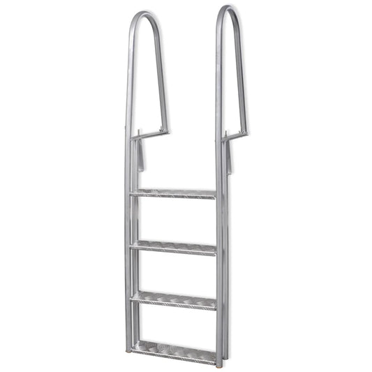 Steg-/Poolleiter 4-stufig Aluminium 167 cm - Premium Pool-Lleiter, -treppen & -rampen  - Just €254.20! Shop now at homesales4u